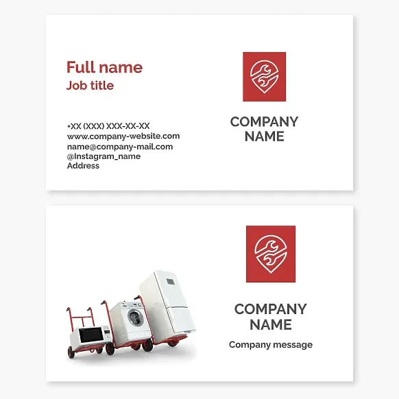 Business card template Home appliance repair