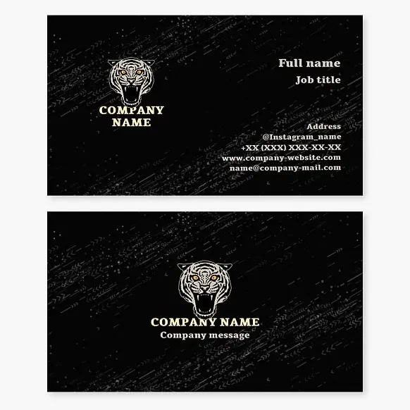 Tiger Logo Business Card Template