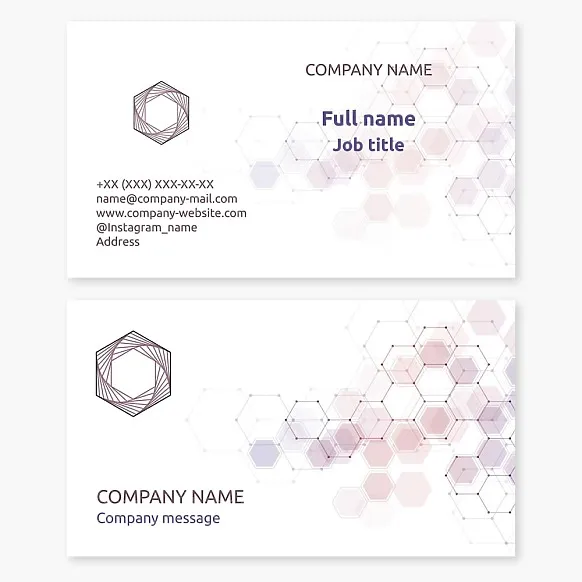 Hexagon Shape Business Card