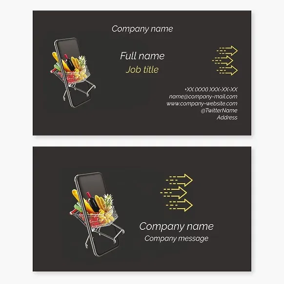Business card template Food delivery