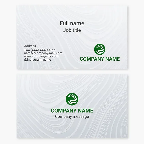 Business card template. Agricultural company.