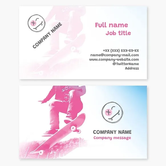Business card template Skateboarding