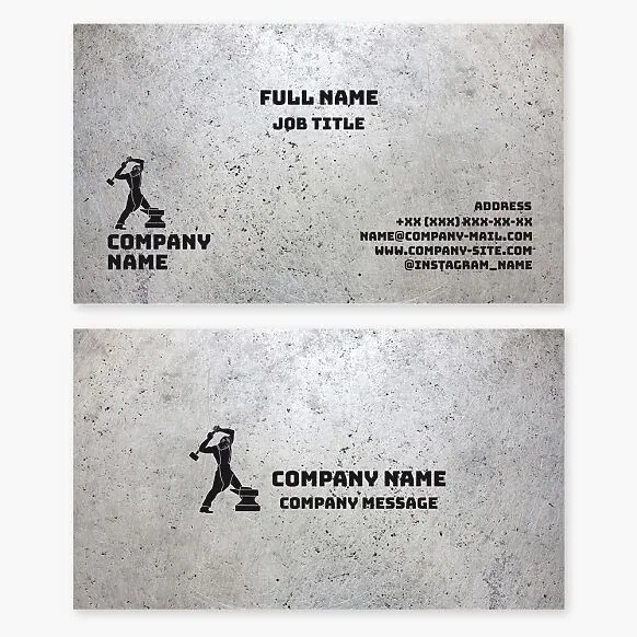 Business card template. Blacksmithing. Metal forging. Mechanical engineering company. Blacksmith.