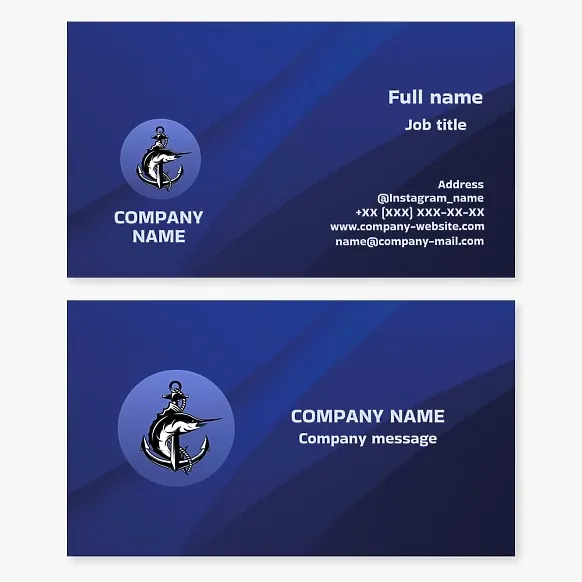 Business card template Marlin fishing