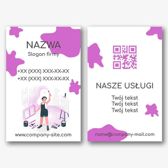 Szablon wizytówki malarza
