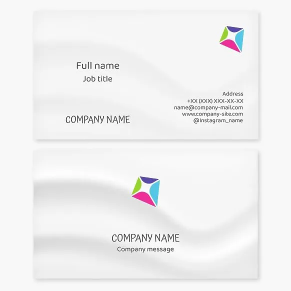A clean, professional business card template. Abstract. Kite. Children's intellectual and physical development.