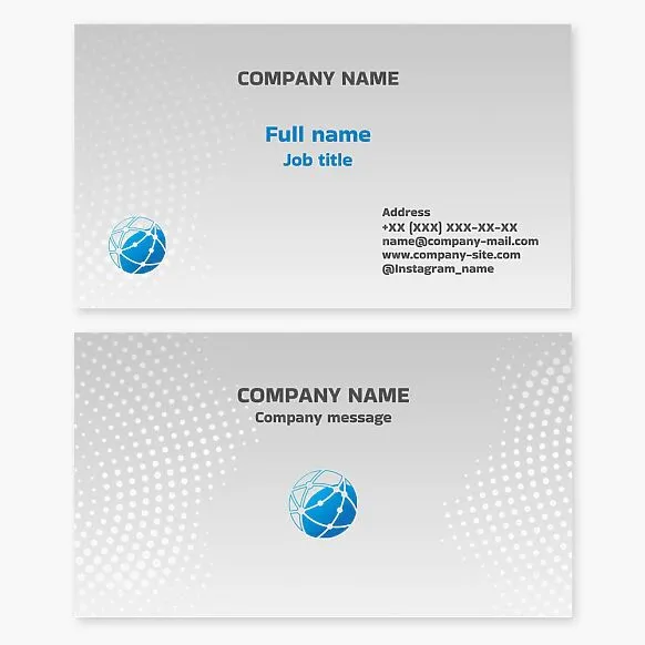 Business card template "Global Network." Networking. Worldwide points of sale. Global communications.