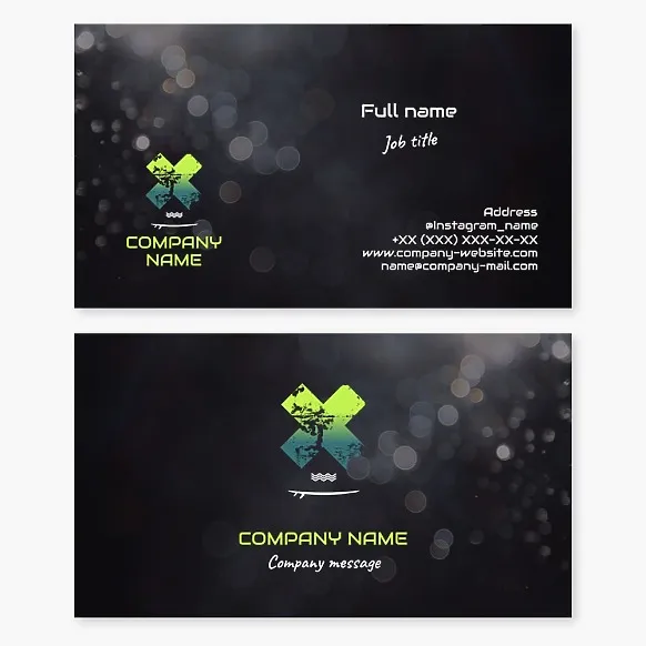 Surf Shop Business Card Template