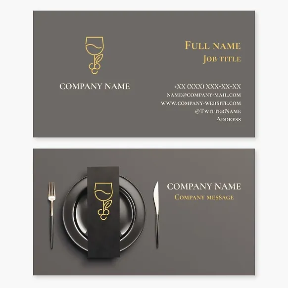 Business card template Restaurant
