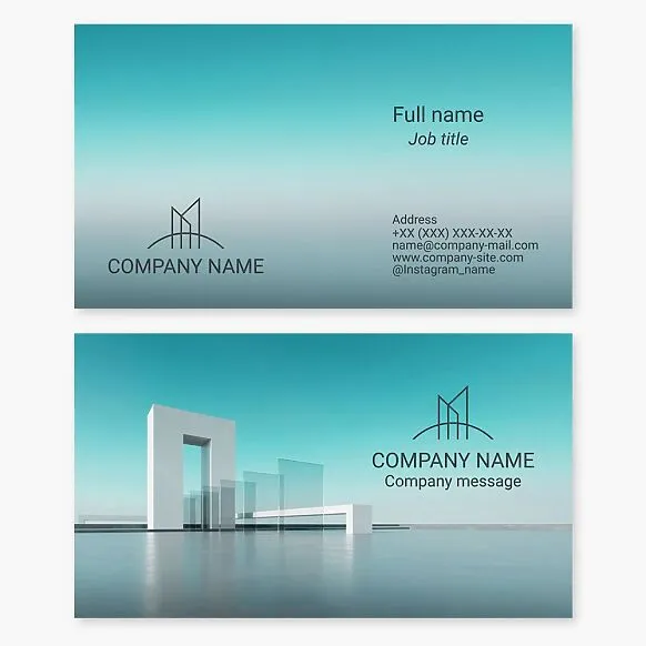 Business card template. Architectural design services.