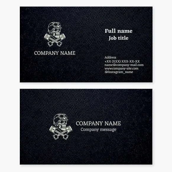 Business card template. Car and motorcycle service. Auto parts. Auto repair.
