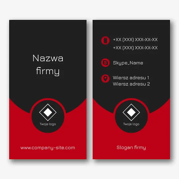 Szablon stylowej wizytówki