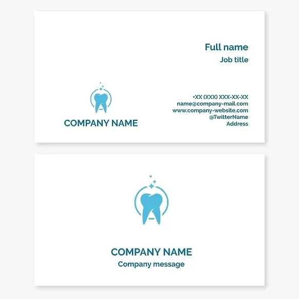 Business card template Dentist