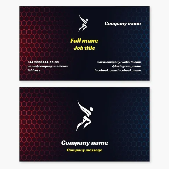 Icarus business card template, Man with wings