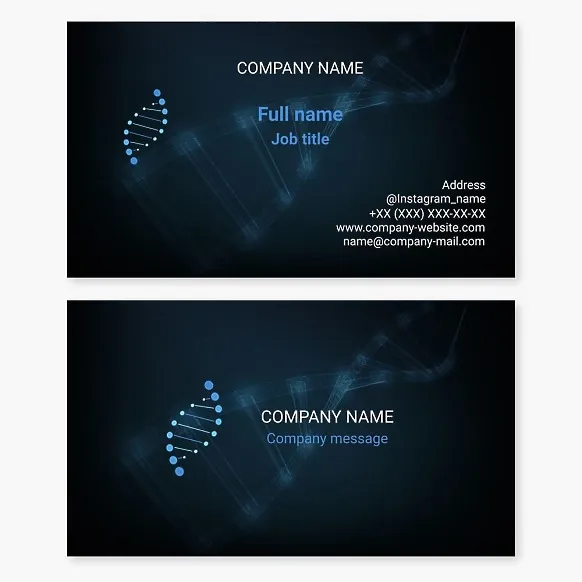 Bio DNA Genetics Design Business Card Template