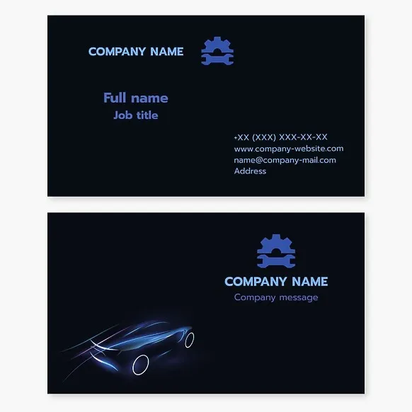 Business card template Car repair