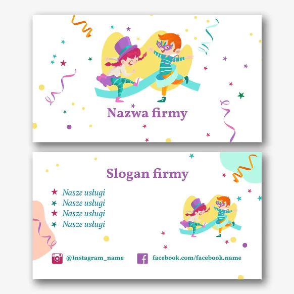 Szablon wizytówki agencji wakacyjnej