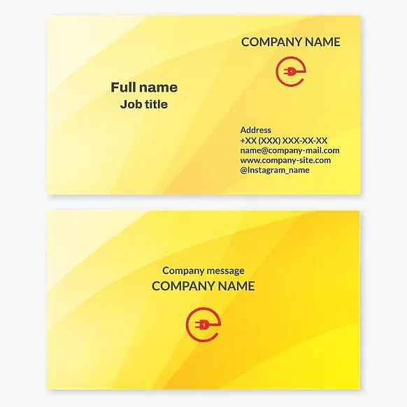Electrical Plug Logo | Electrical Products | Letter E | Electrician Business Card Template