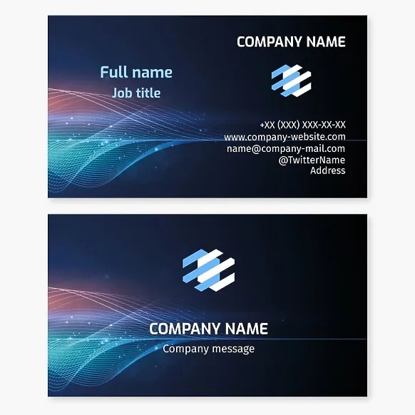 Business card template Abstract, Synergy, Joint action, community, Cooperation, collaboration