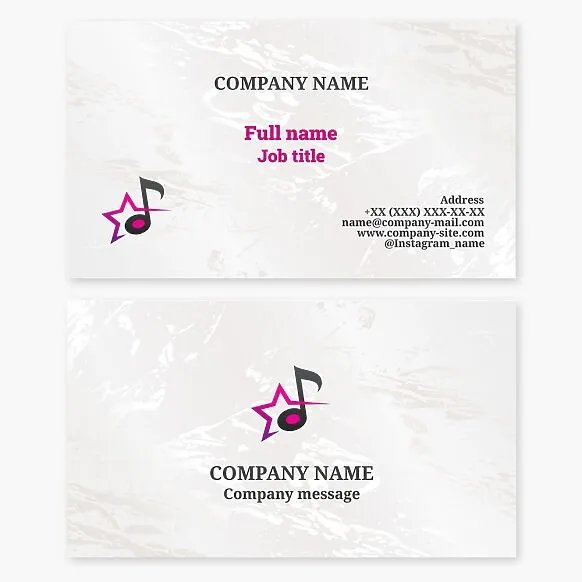 Business card template. Music star. Music show. Music podcast.