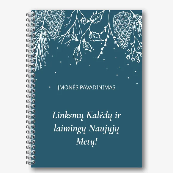 Notepad šablonas su Naujųjų metų modeliu