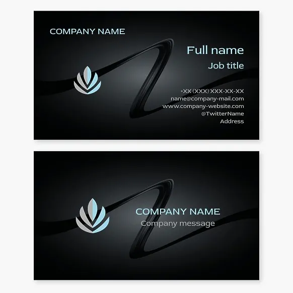 Business card template Abstract plant, center, salon, store, boutique