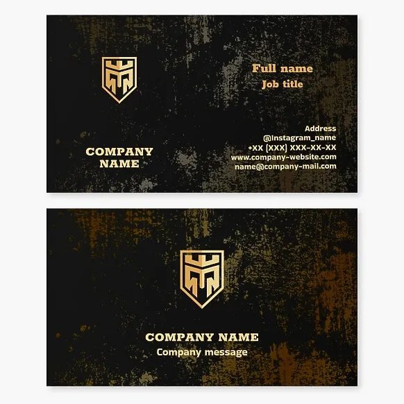 Business card template. Titan. Gladiator. Tower.