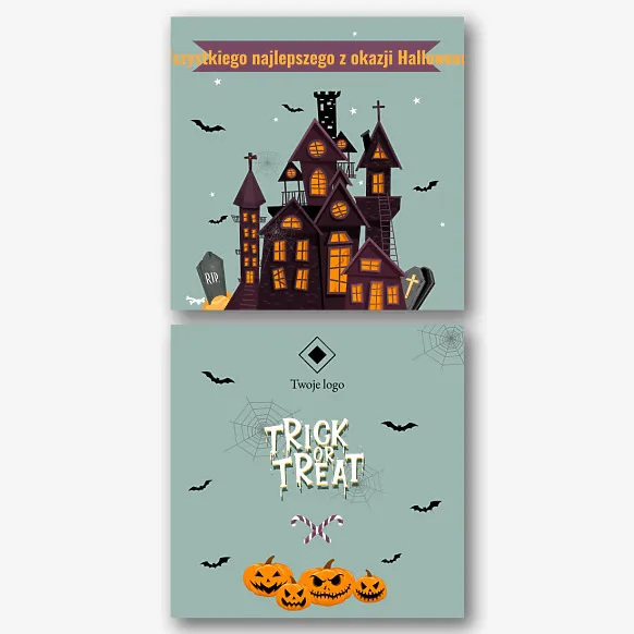 Szablon karty Wesołego Halloween