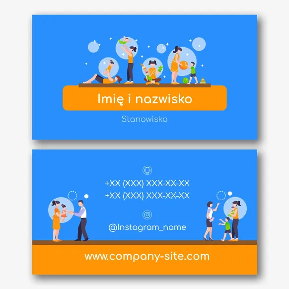 Szablon wizytówki niani