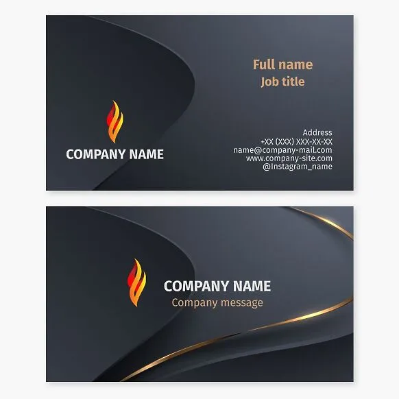 An elegant business card template featuring the Flame logo. Abstract. Sports team. Letter I.