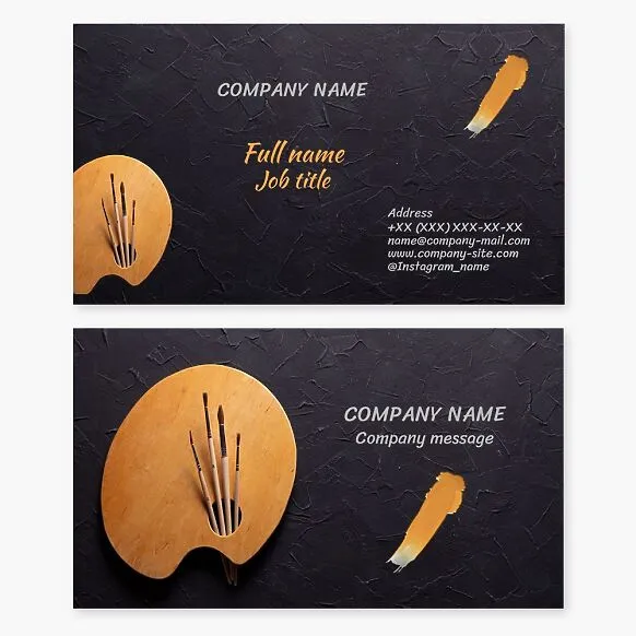 Business card template. Artist. Art gallery. Art center.