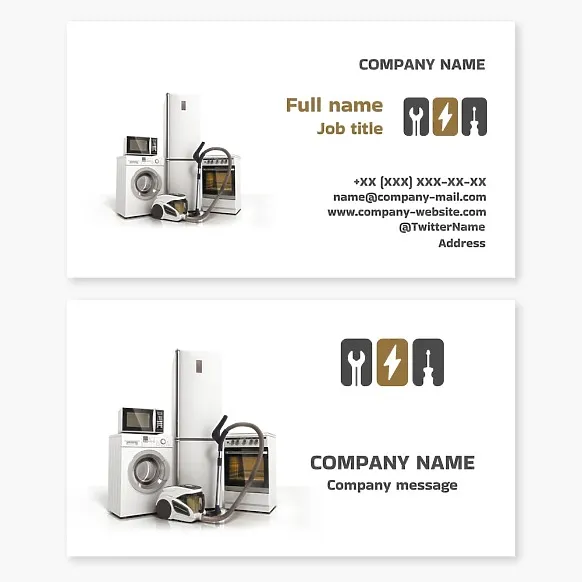 Business card template Home appliance repair