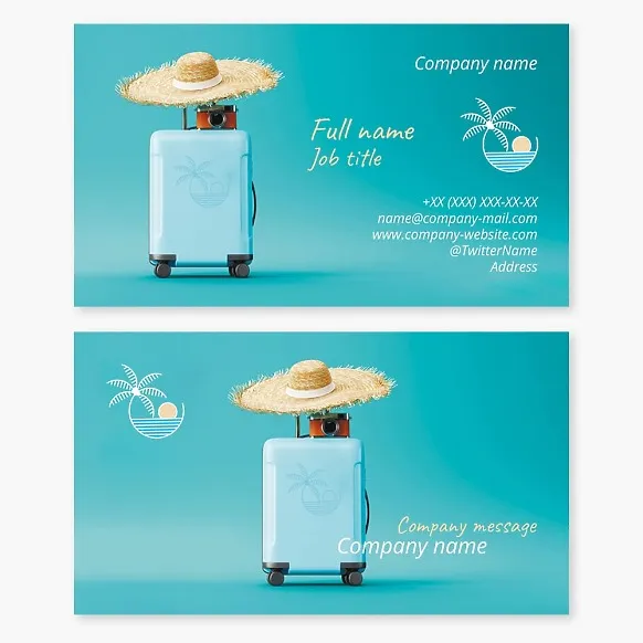 Business card template Travel agency