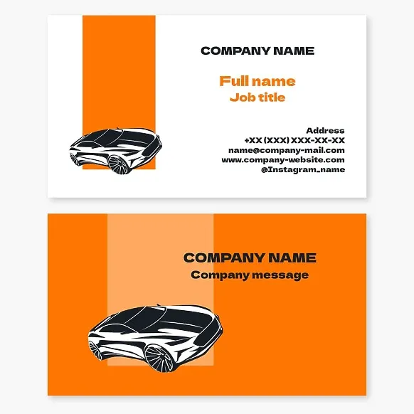 Business cards template Car