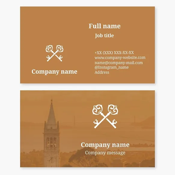 Business card template Real estate, rental housing, key duplication, door locks