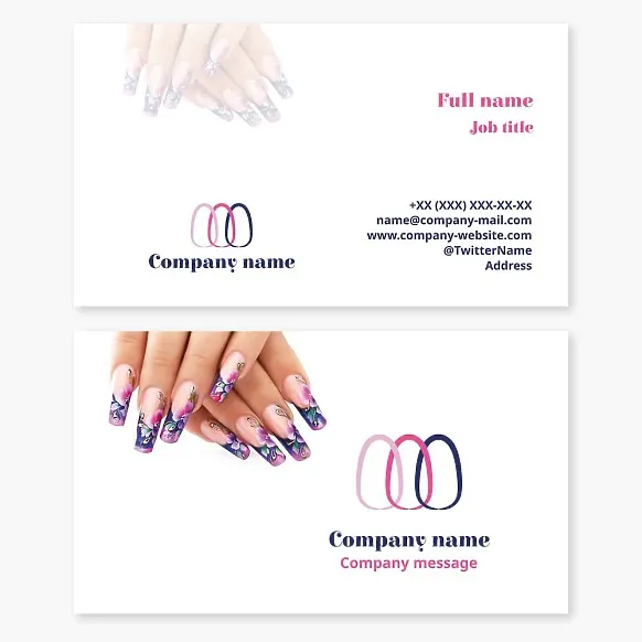 Business card template Nails