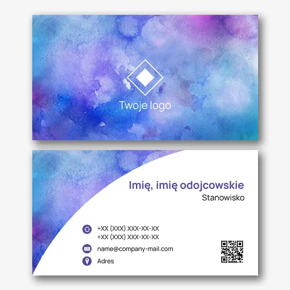 Kolorowy abstrakcyjny szablon wizytówki 