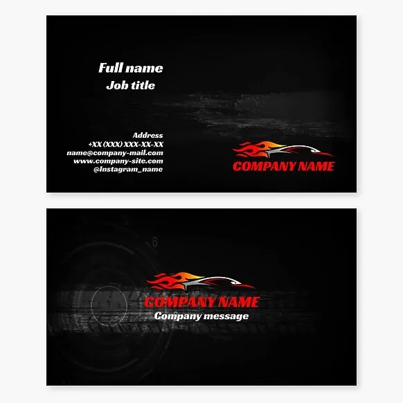 Business card template. Cars.