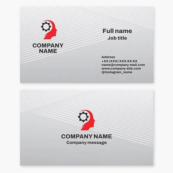 Industrial group business card template. Design engineer.