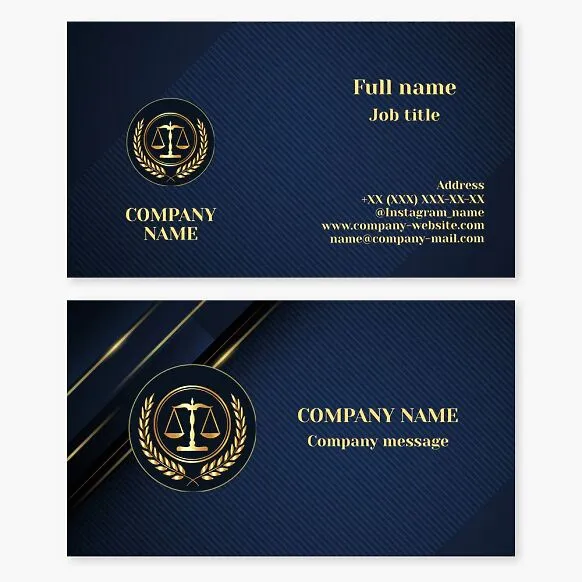 Business card template Legal services
