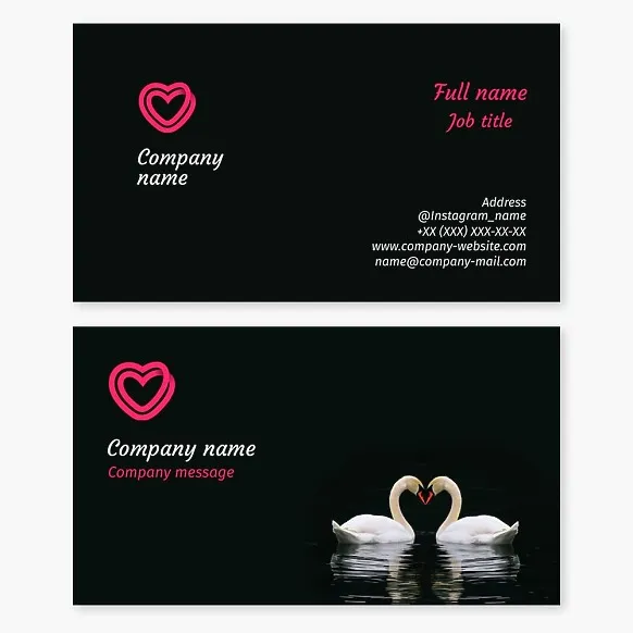 Business card template Marriage agency