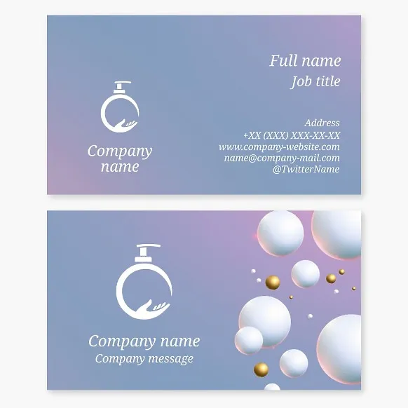 Perfuma business card template, Letter O