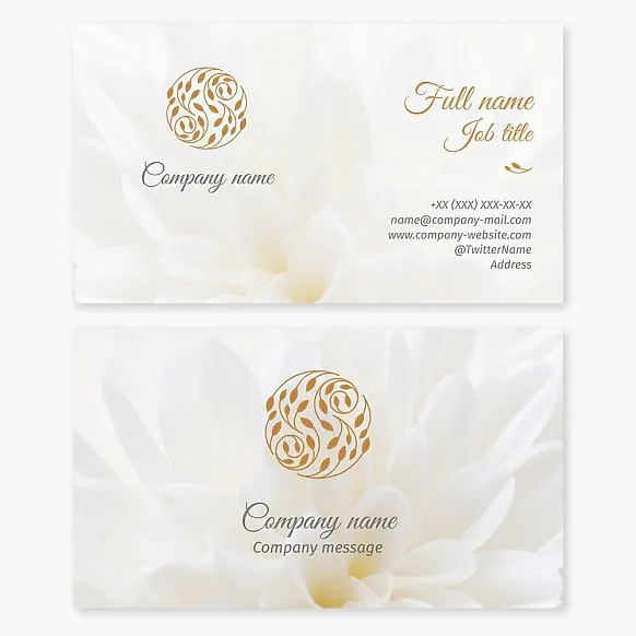 Flower Design Business Card, Wedding Salon