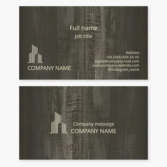 Business card template. Real estate, construction, development, realtor.