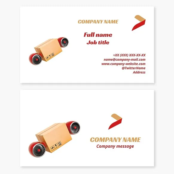 Shipping Service Business Card, Cargo Delivery