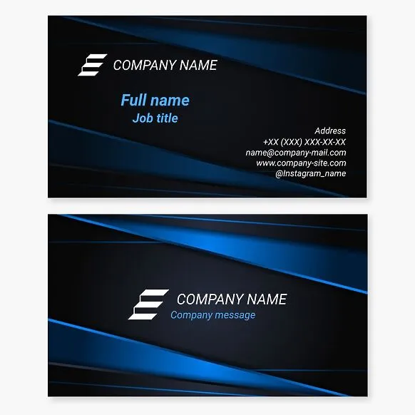 Premium business card. Abstract. Marketing company. Stair and step manufacturing.