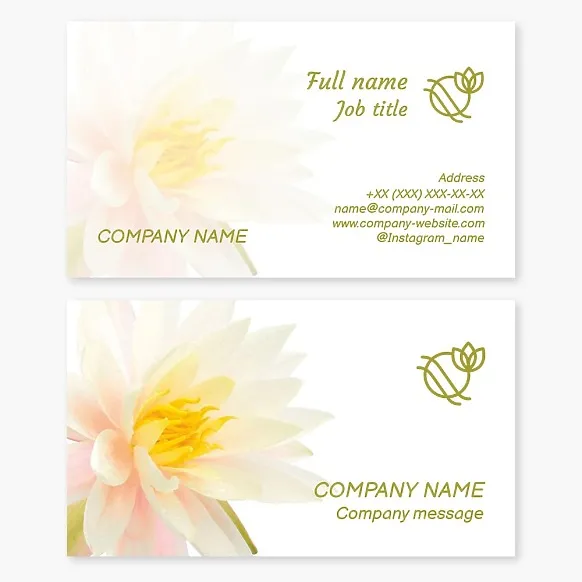 Business card template Lily, beauty, salon