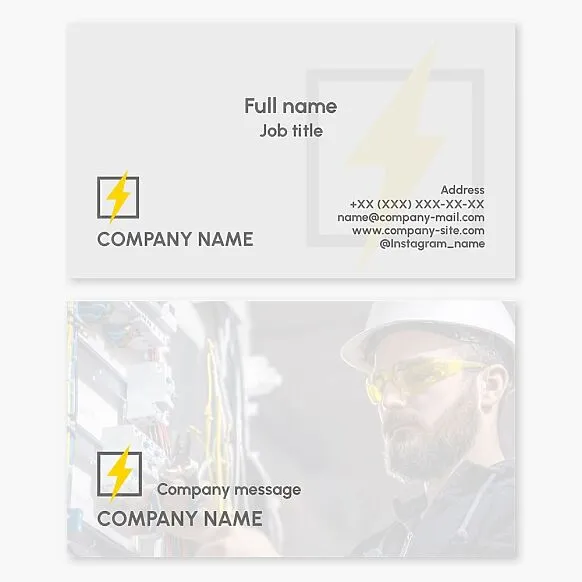 Electrician Business Card Template