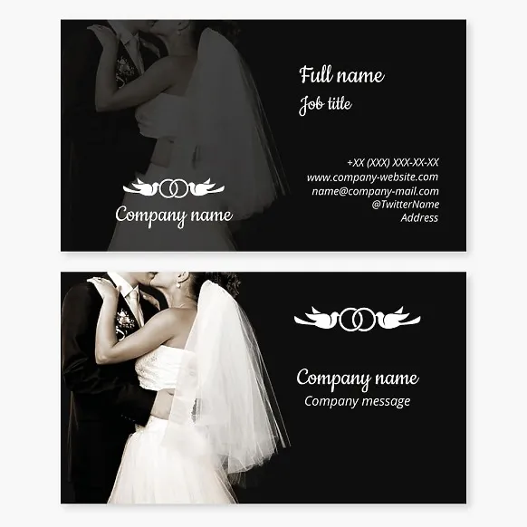 Business card template Wedding salon, Wedding palace