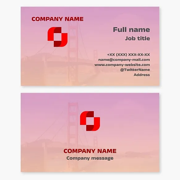 Business card template Abstract, letter O